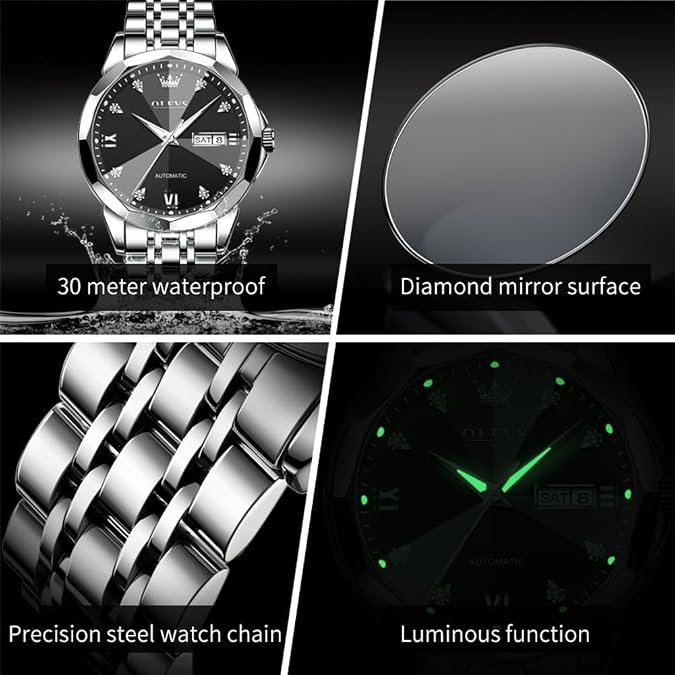 OLEVS Men Automatic Mechanical Watches Self Winding Luxury Men Watch